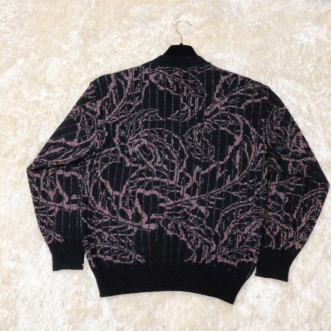 希少・古着1点物✨ピエールカルダンパリ 総柄ニット 刺繍ニット