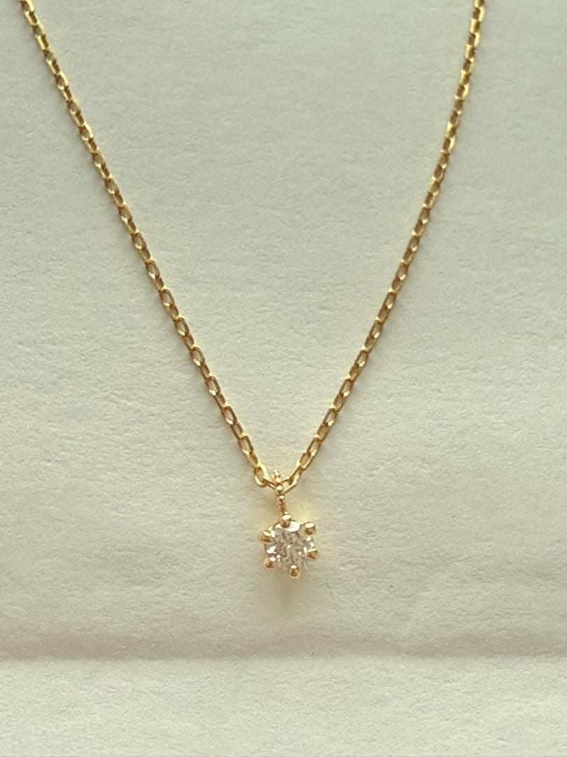 4℃ K18イエローゴールド ネックレス ホームクリーニング済み