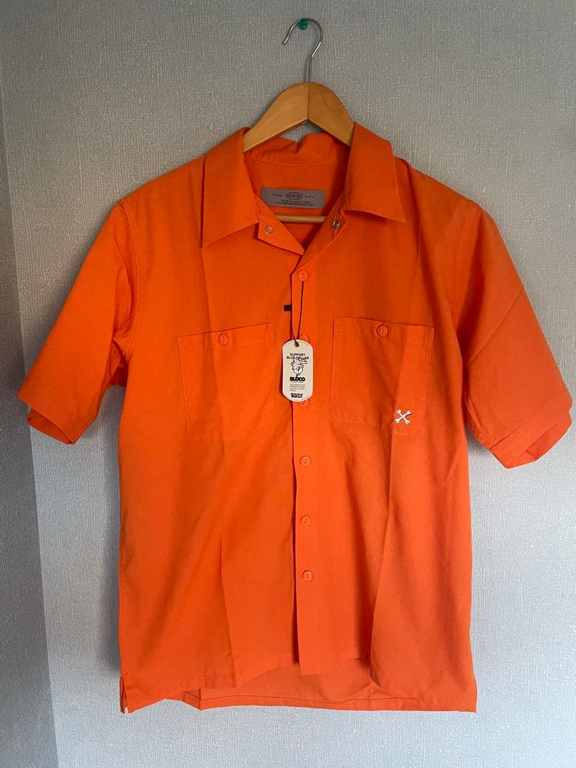 bluco ブルコ オレンジ ワークシャツ Mサイズ