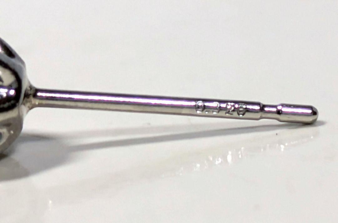 新品　PT900  天然ダイヤモンド　一粒ピアス