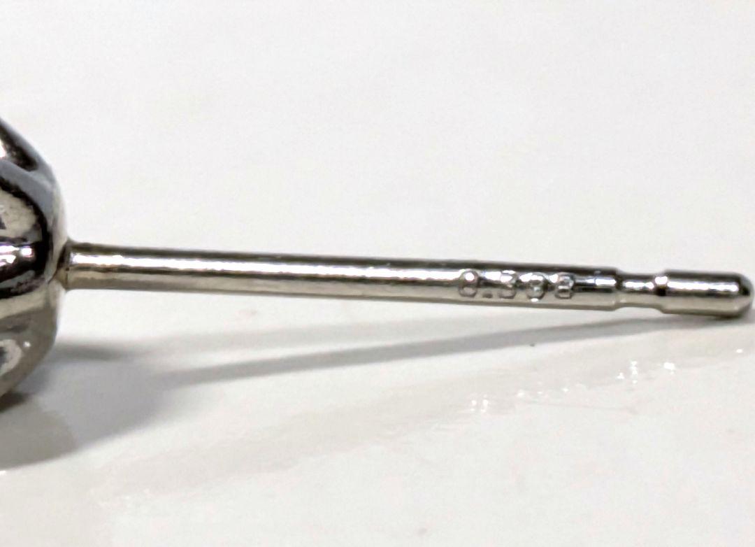 新品　PT900  天然ダイヤモンド　一粒ピアス