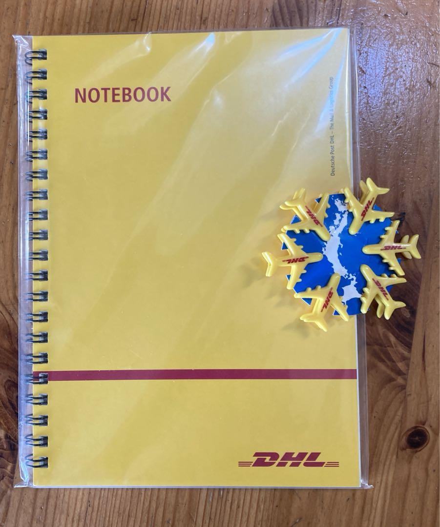 DHL ノートリングノートピンチクリップ飛行機