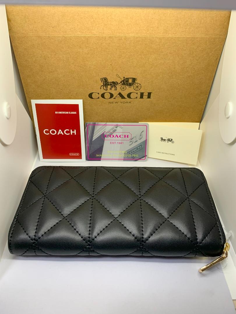 COACH コーチ　F53637 長財布　キルテッド　レザー　ジップアラウンド 楽天市場】コーチ COACH 小物(財布) キルテッド レザー