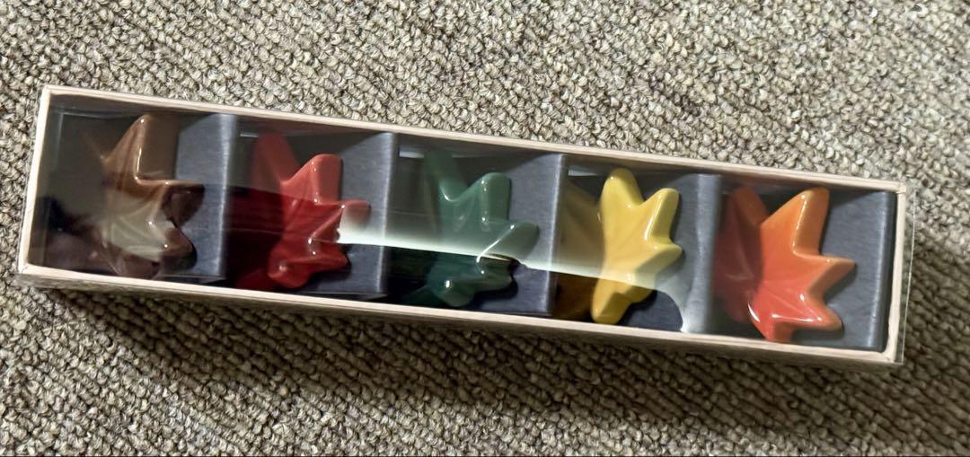 新品未使用 ル・クルーゼ　チョップスティックレスト　箸置き　もみじ