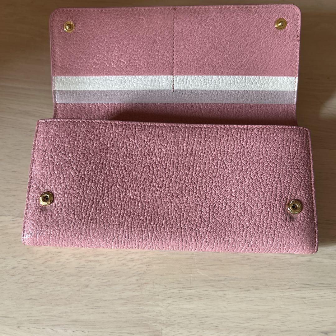 miu MIU ミュウミュウ 三つ折り財布 レディース ピンク 5MH040