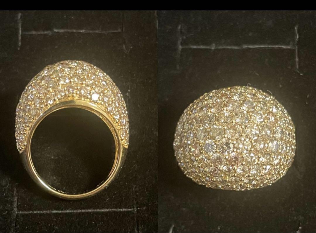 ￼K18 YG 6.50 carat.天然￼￼ダイヤモンドリング