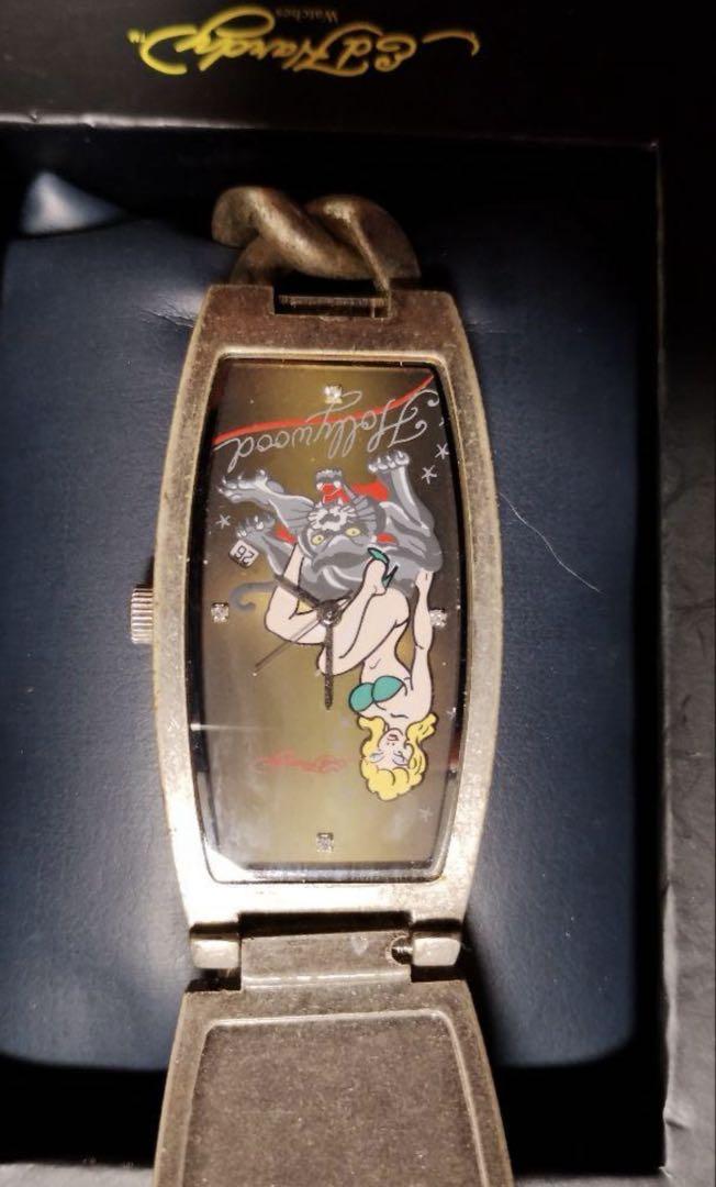 Ed Hardy エドハーディー 時計 ブレスレット クロス シルバー
