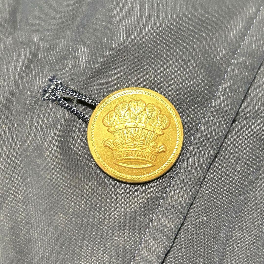 良品　ラルフローレン　トレンチコート　9 ネイビー　金ボタン　ベルト付き