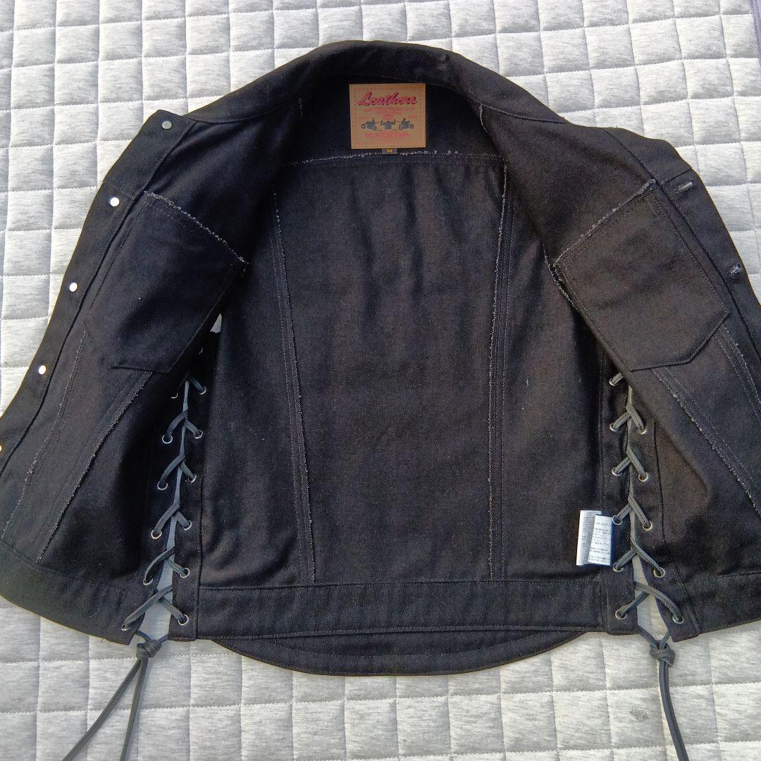 KADOYA Leathers バイク用ベスト M 黒 デニム