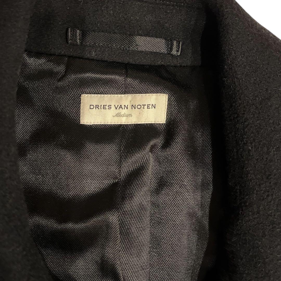 DRIES VAN NOTENネイビー ウール ピーコートVALLEYMILLS