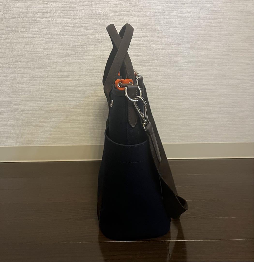 HERMES極美品　巾着ショルダー付きトートバッグ　バーキンメンズレディース