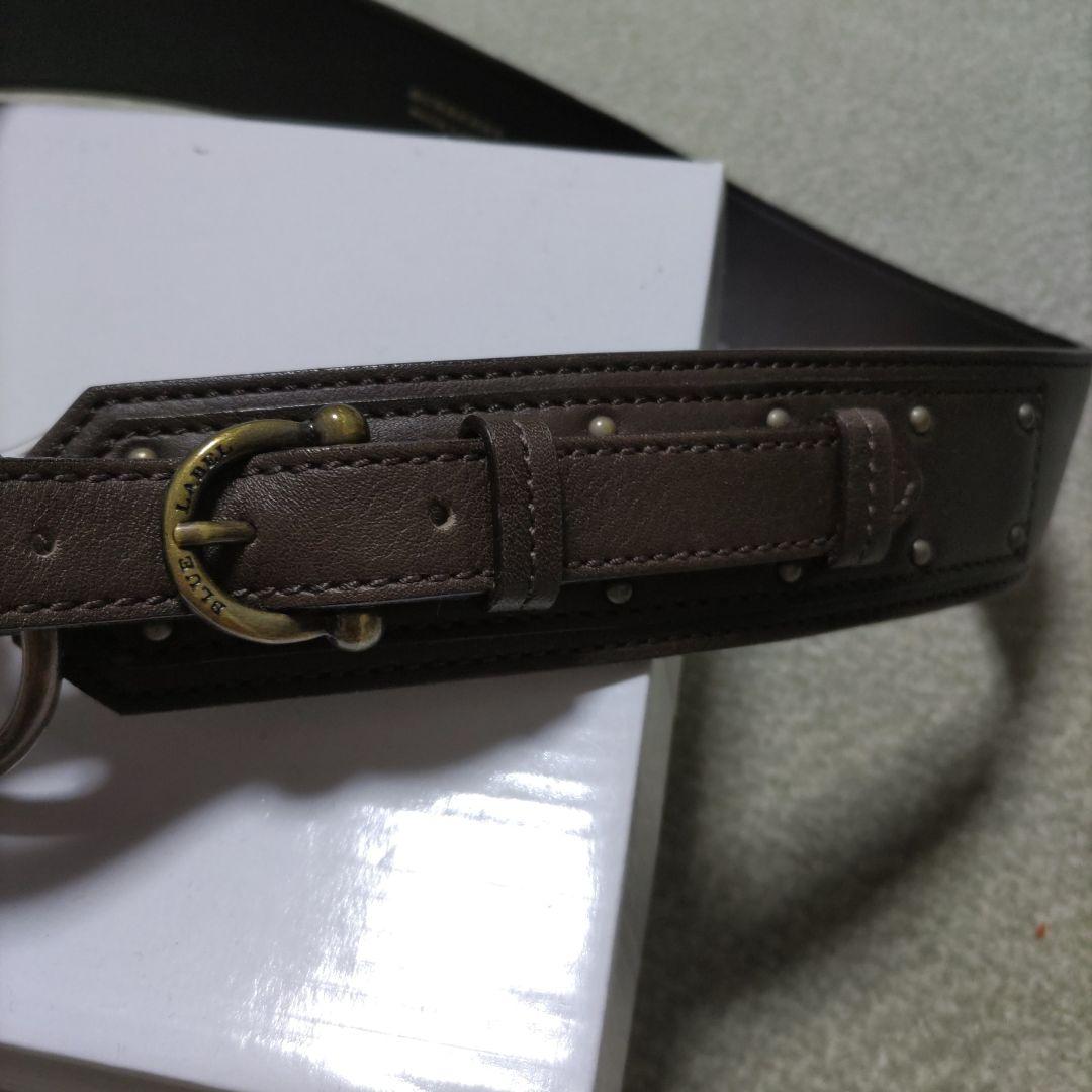 美品バーバリーブルーレーベル　ホースロゴ金具　ブラウン　本革