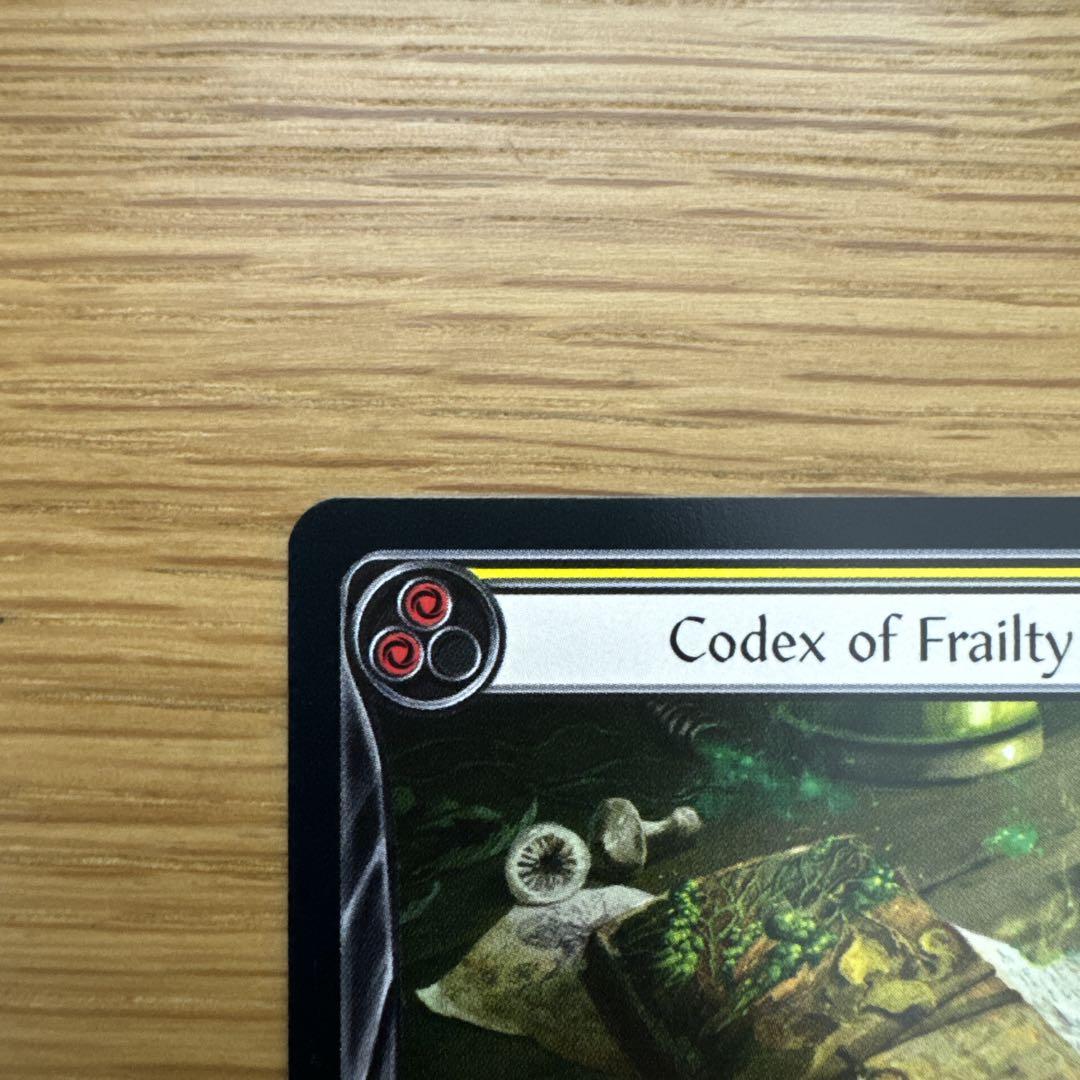 Codex of Frailty - Flesh and Blood 英語版 Codex of Frailty Outsiders | Flesh and Blood | CardTrader