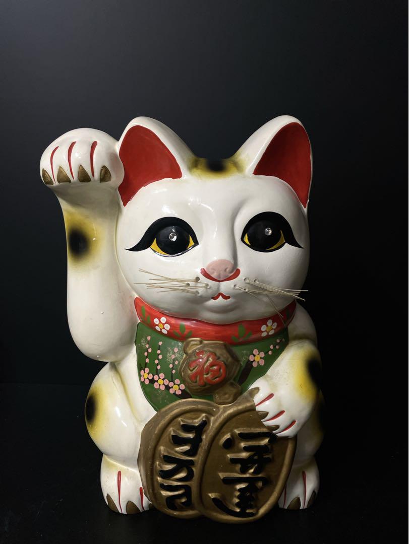 招き猫  開運・金運向上　置物・貯金箱　特大