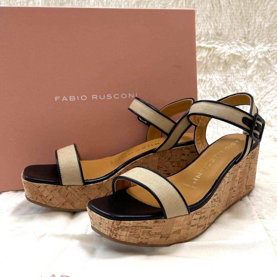 未使用FABIO RUSCONIアンクルストラップ レザーサンダル38 未使用FABIO RUSCONIアンクルストラップ レザーサンダル38