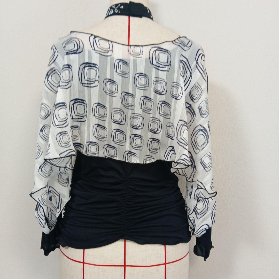 ハンドメイド　シフォン　セットアップ　ドレス　社交ダンス衣装　トップス　スカート