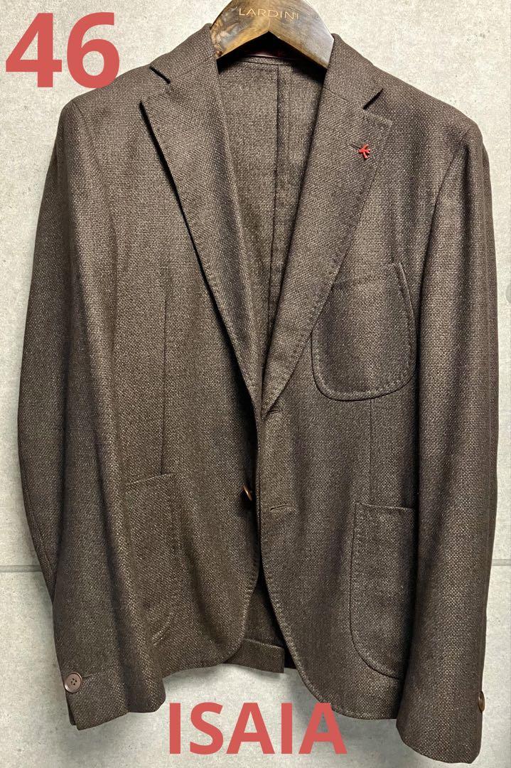 カ*メ様 ISAIA イザイア　ブラウン テーラードジャケット　46 イタリア製