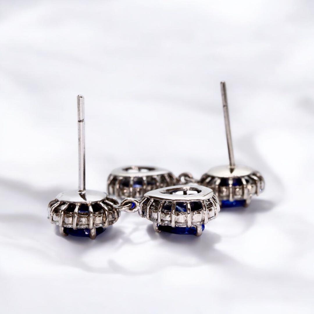 pt900 ピアス Amazon | pt900 天然 ブルートパーズ 3.5mm ピアス ペア