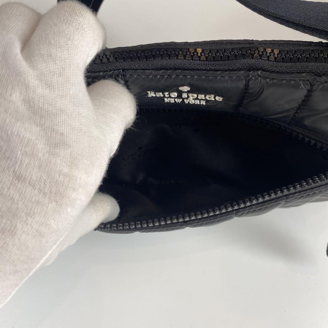 【極美品☆希少】ケイトスペード キルティング ブラック ショルダーバッグ