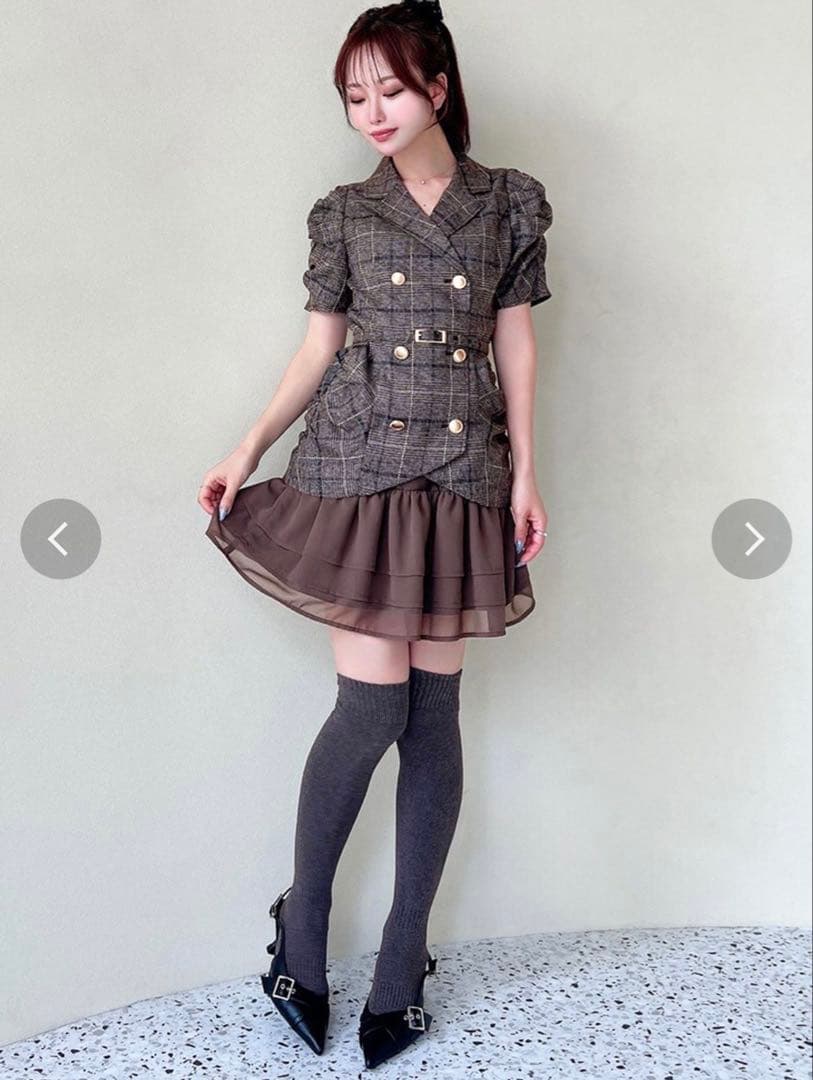 RESEXXY ヘムフリルテーラードミニワンピース SIZE RESEXXY DECORATOM_COM_BR