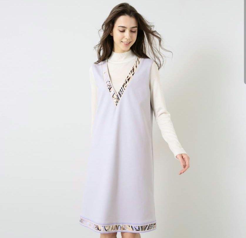 極美品 レオナール LEONARD FASHION ワンピース ドレス