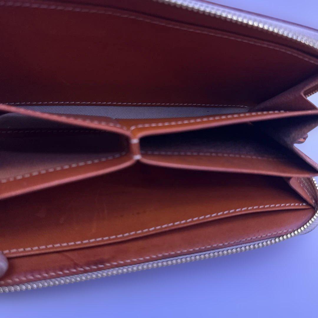 未使用品　長財布 メンズ レディース 革 栃木レザー 日本製 オレンジ