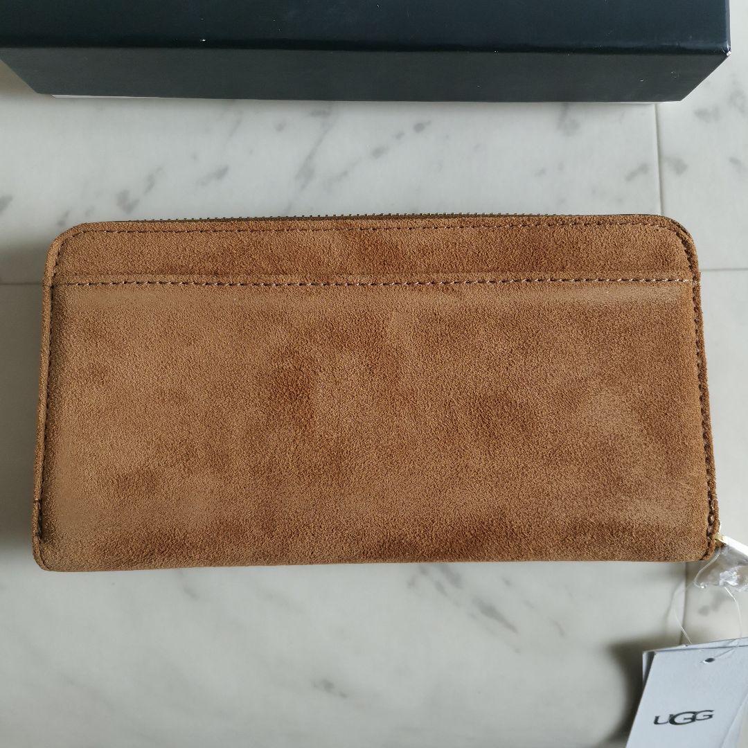 新品・未使用】UGG スウェード ウォレット ブラウン ベージュ ファー