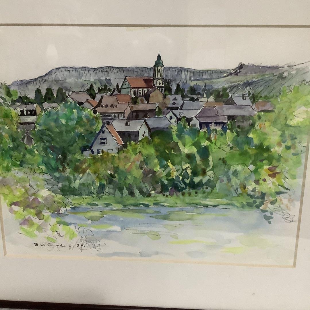 洋書水彩画で描いたヒルデスハイム旧市街 作品写真集 本 画集