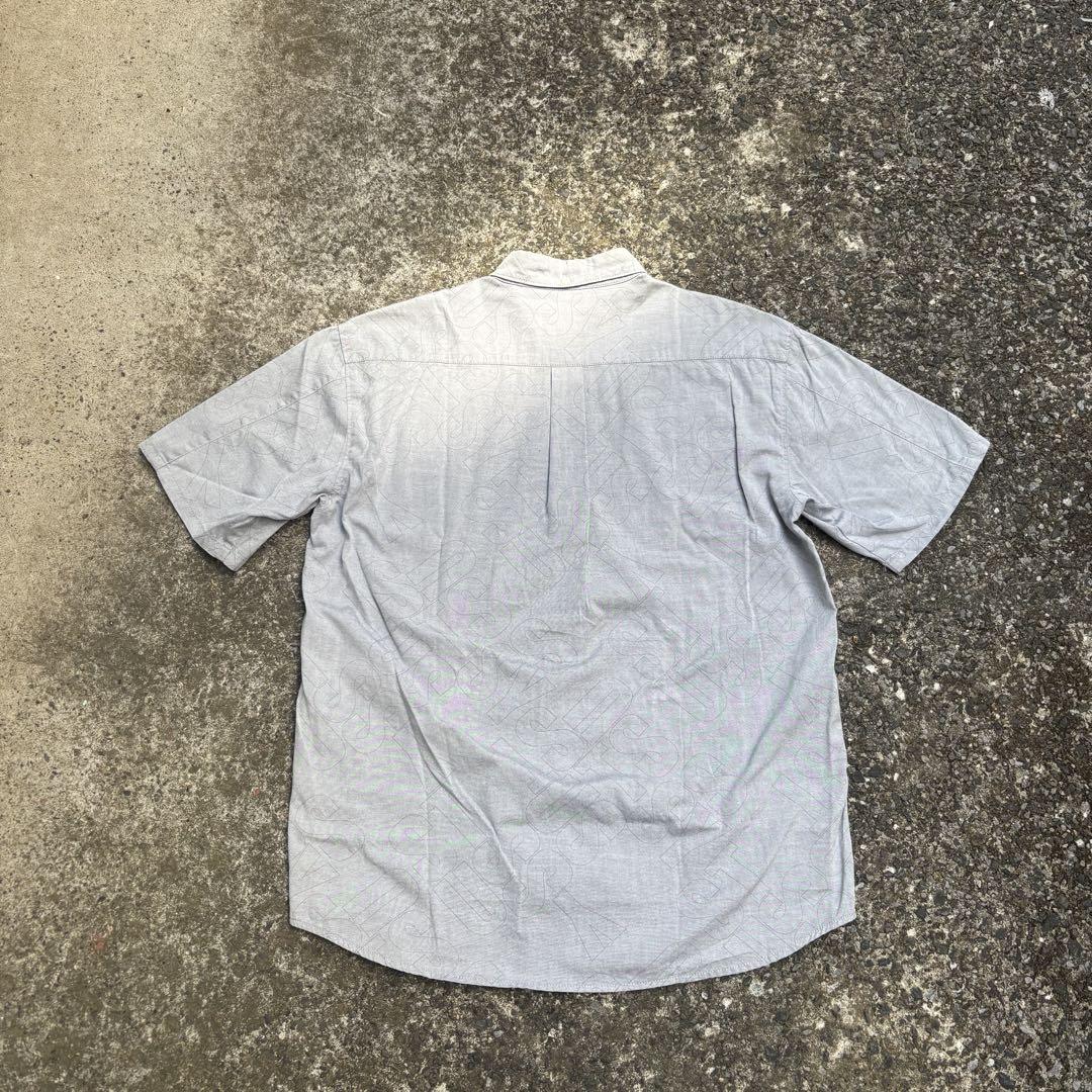 90s old stussy 半袖 コットンシャツ ボタンダウン 紺タグ ロゴ