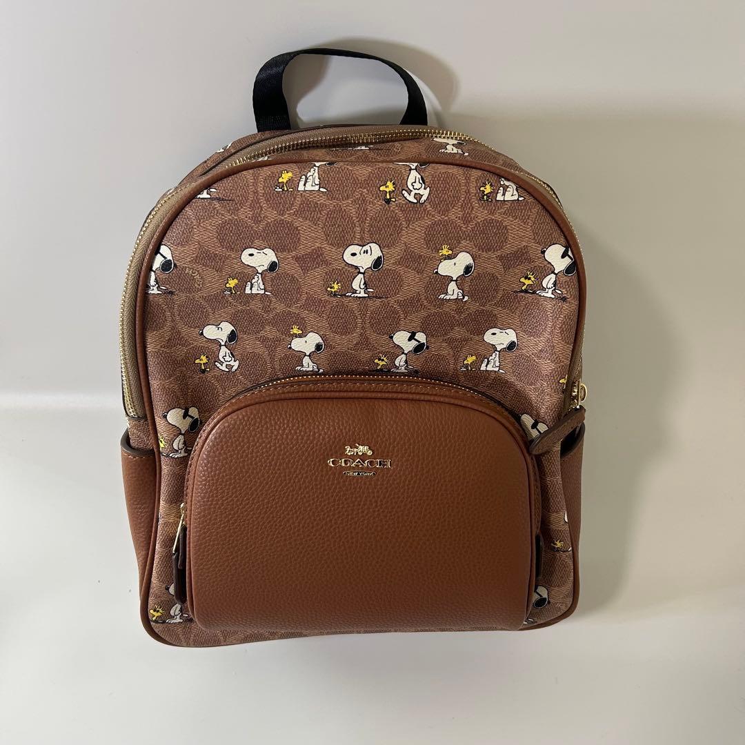 COACH ×スヌーピーCBM25 リュック バックパック ブラウン