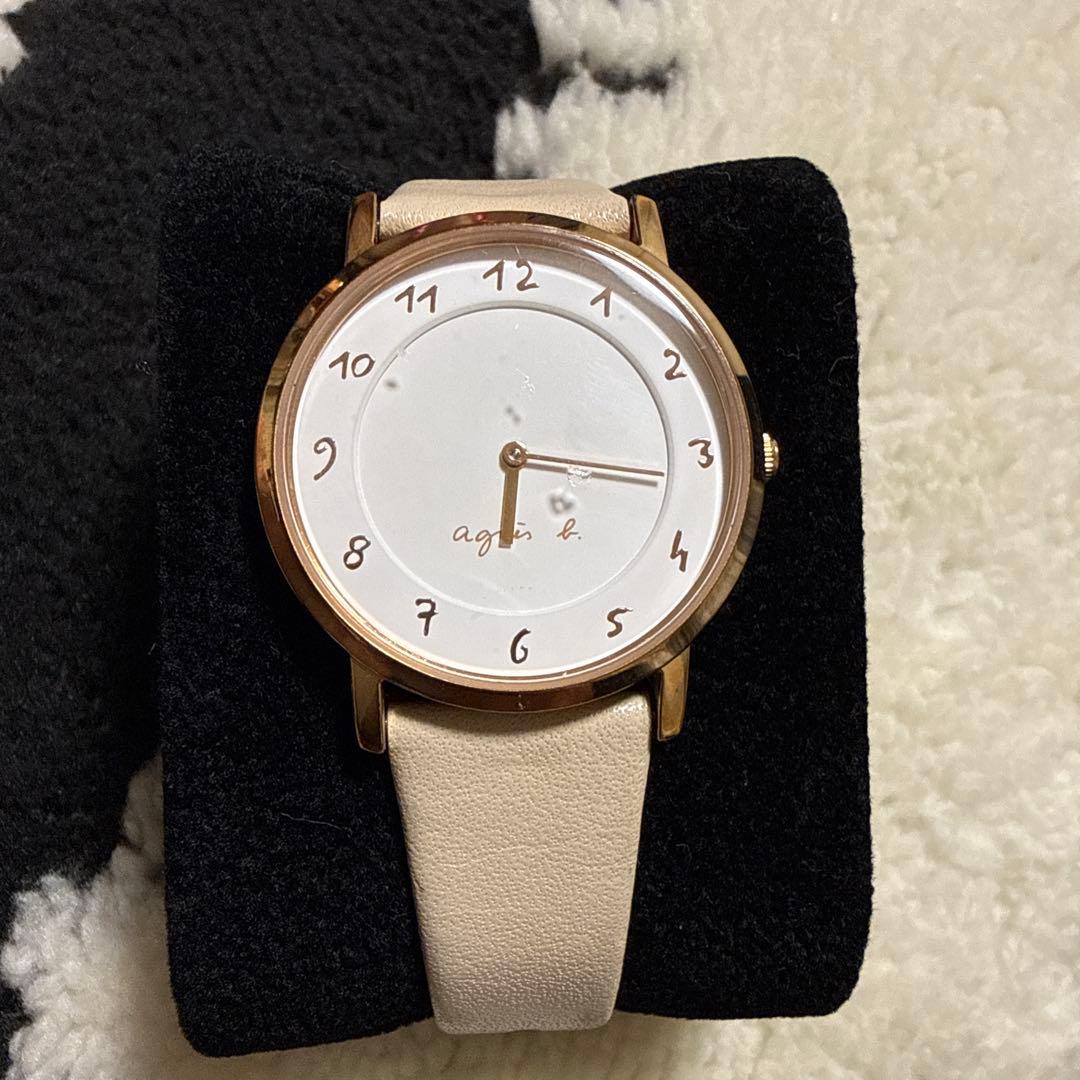 agnis b. レディース腕時計 ホワイト/ゴールド - メルカリ