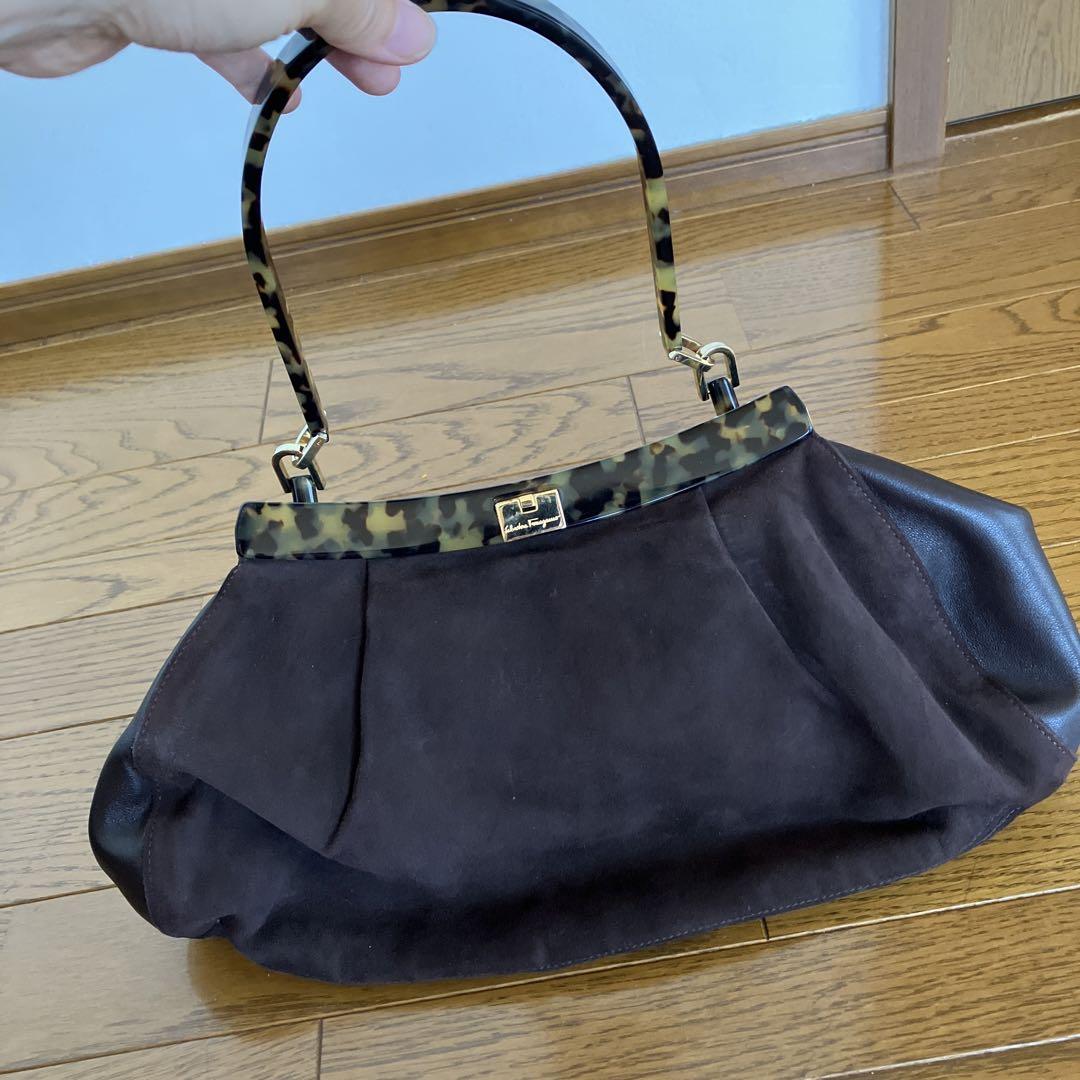 【関税込み】FERRAGAMO HANDBAG Salvatore Ferragamo Bow Detail Handbag