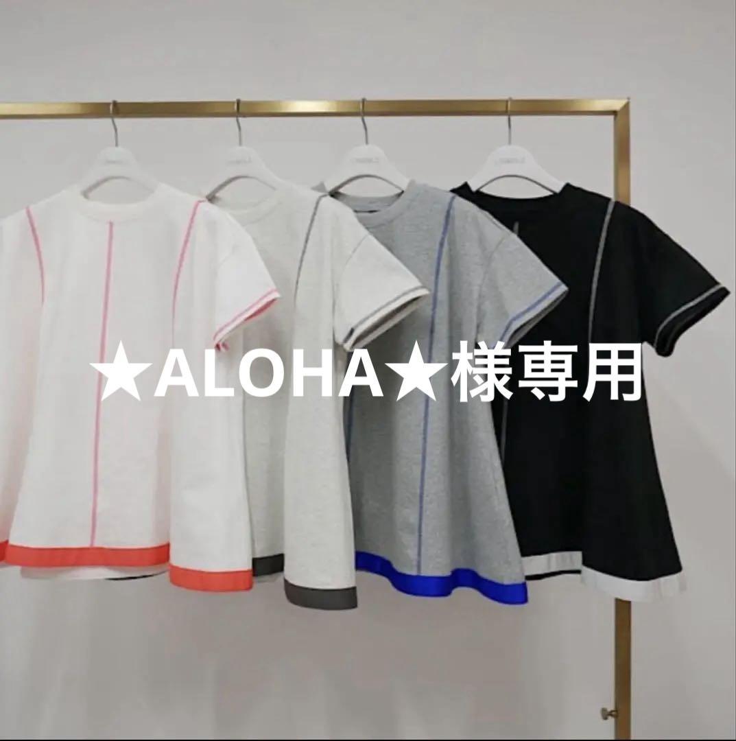 新品未使用♡リンカブル LINKABLE フレアタグTシャツ ホワイト×オレンジ