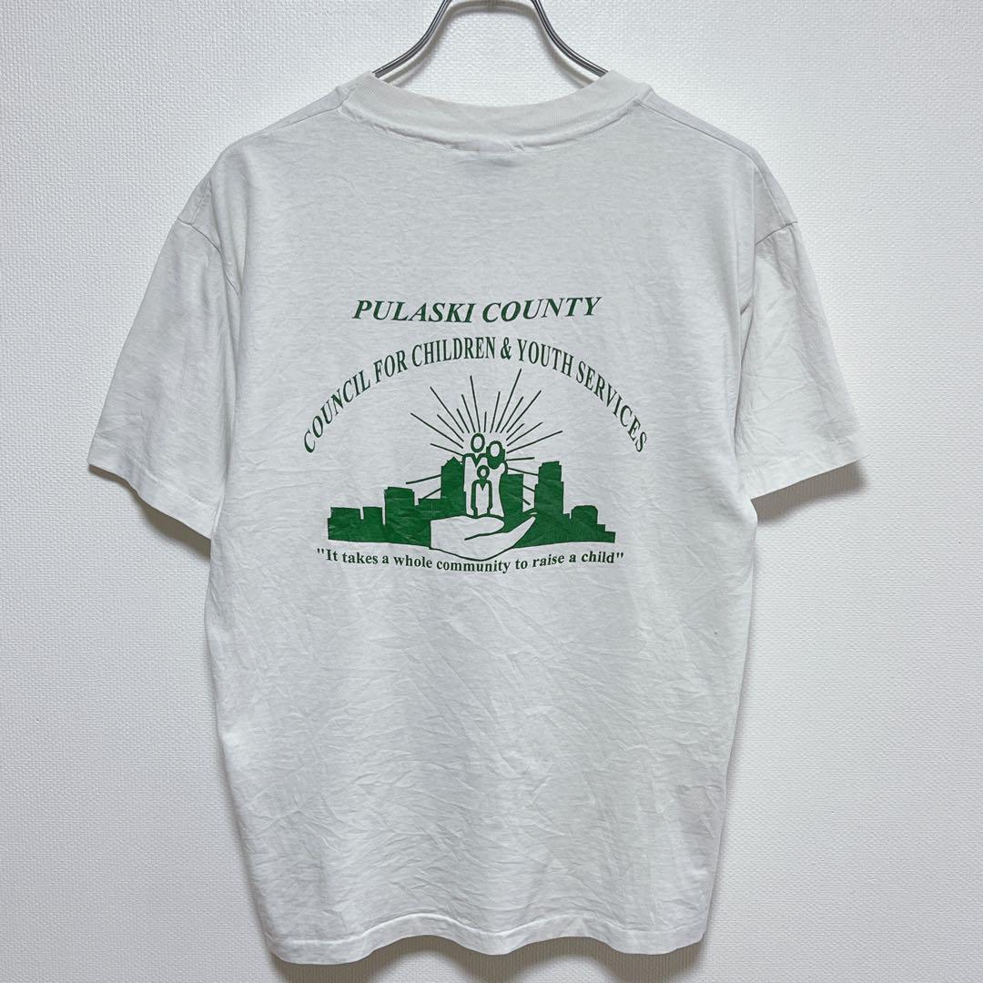 90s ヘインズ ビンテージTシャツ グッドデザインプリント
