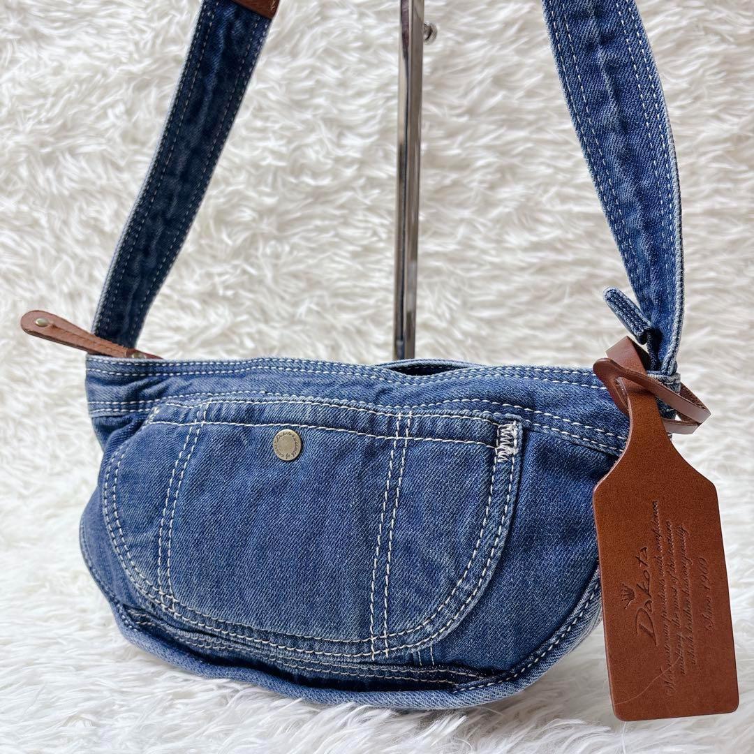 美品】Dakota ランドリーバッグ ショルダーバッグ デニム - メルカリ