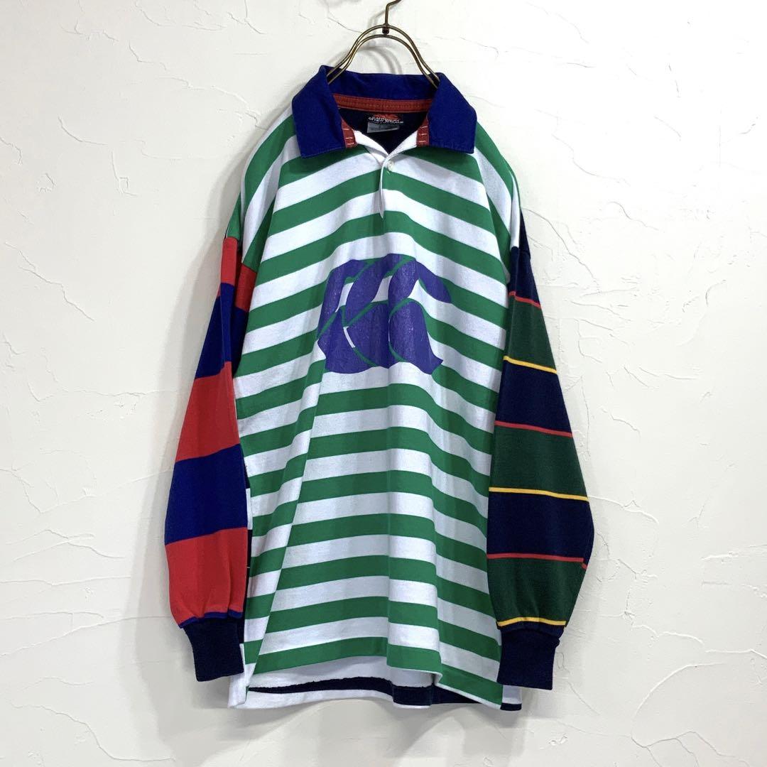 希少 90‘s Canterbury クレイジーパターン ラガーシャツ 希少 90's Canterbury クレイジーパターン ラガーシャツ ウェア