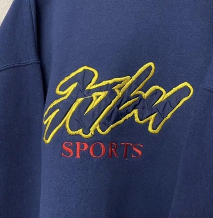 高品質低価 入手困難XL 刺繍スウェットトレーナー ネイビー KL8pY-m81856618238 USA製90s FUBUフブ お得通販