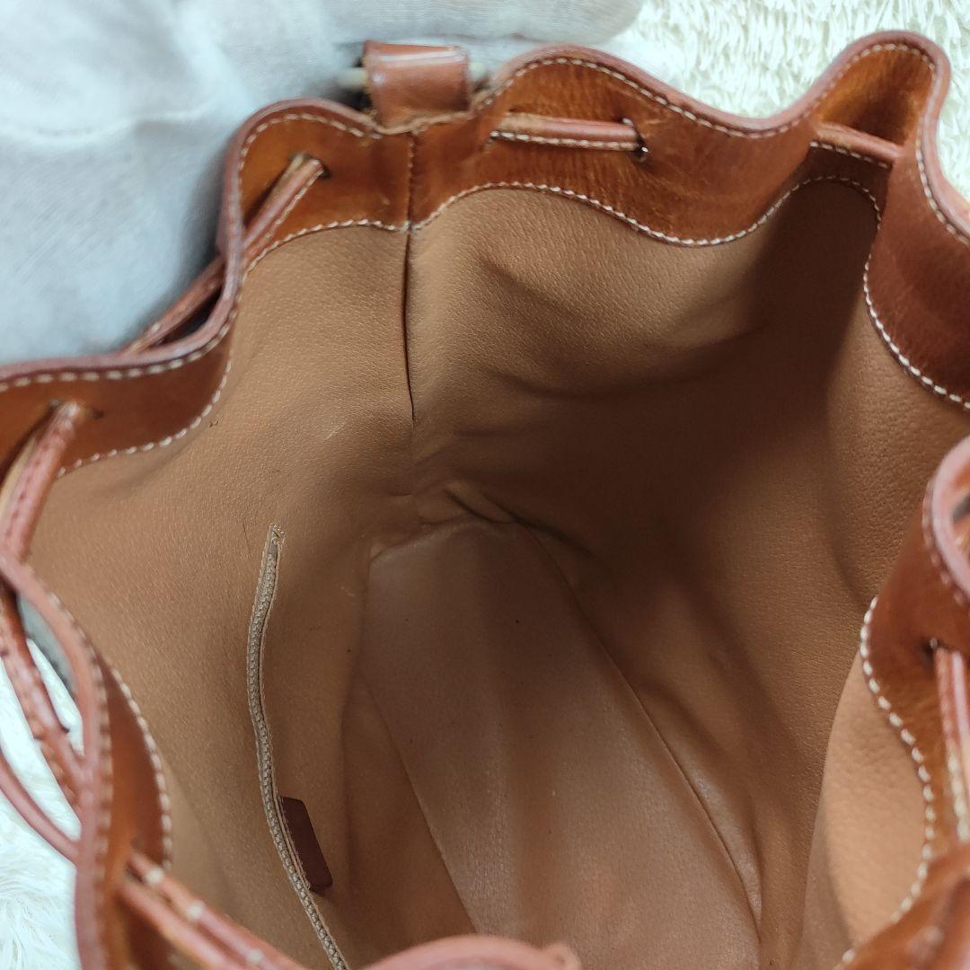 CELINE ショルダーバッグ 巾着 マカダム トリオンフ 肩掛け PVC 革 CELINE ショルダーバッグ 巾着 マカダム トリオンフ 肩掛け PVC 革