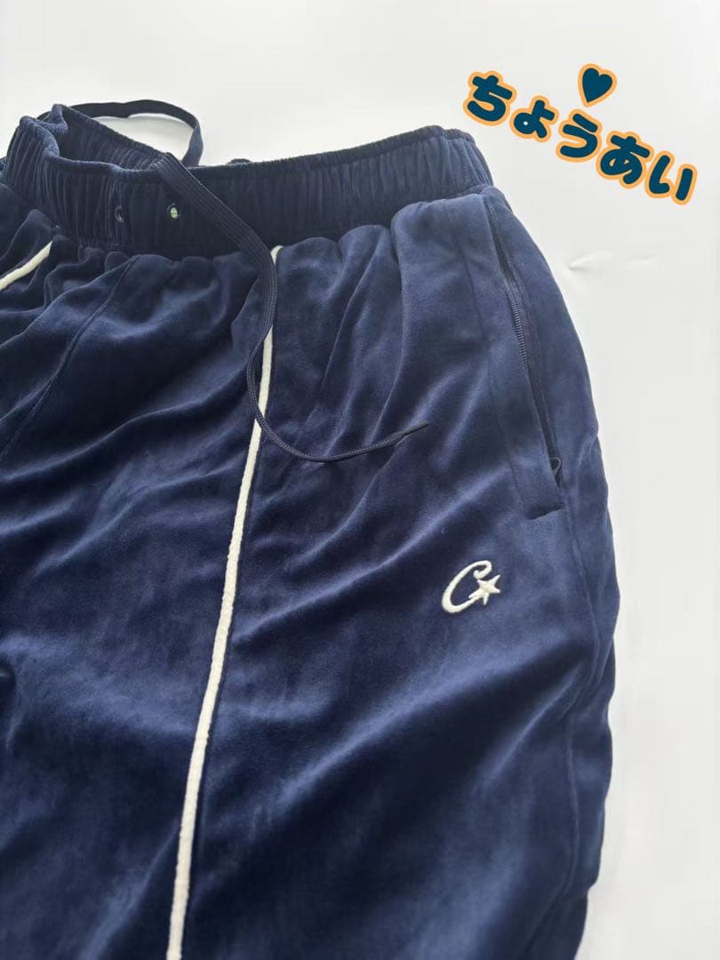 Corteiz VVS Uptown Velour Set - Navy