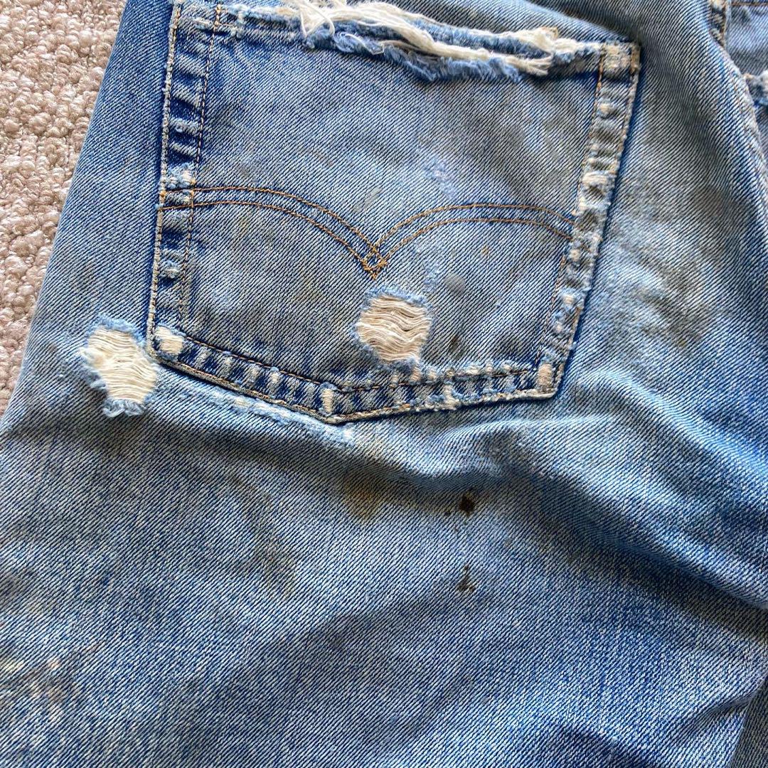 60s】Levi's 501 BIGE後期 ボタン裏8 並行ステッチ 足長R
