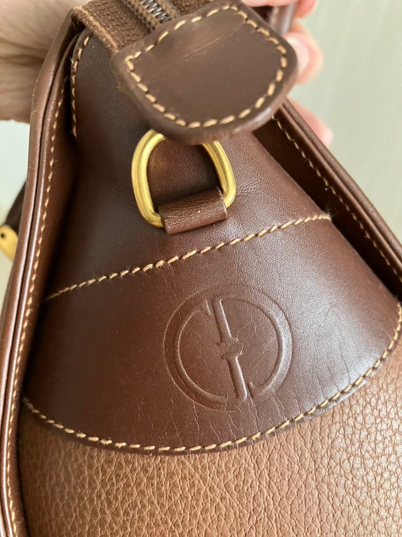 美品OLD　GUCCI★オールドグッチ　ハンドショルダーバッグ　茶ブラウン☆上品