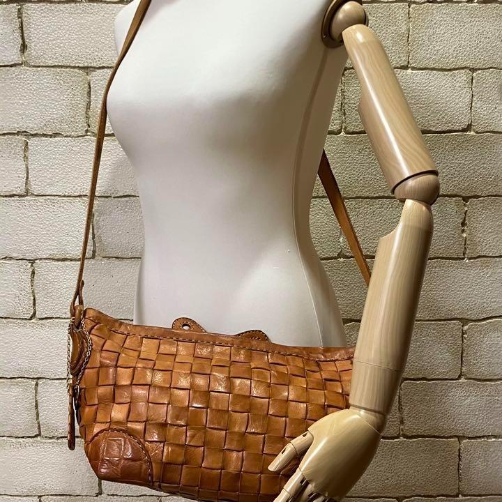 ◇robita/ロビタ◇アンティークメッシュレザーショルダーバッグ