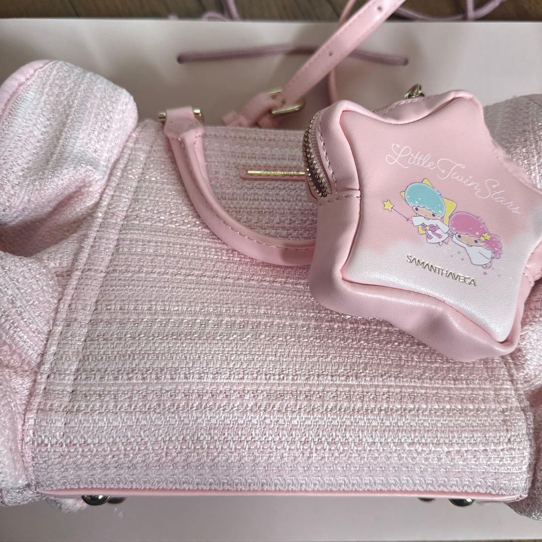 ほぼ新品　SAMANTHAVEGA 『リトルツインスターズ』フリルハンドバッグ
