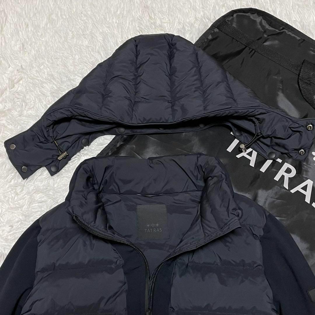 【極美品】タトラス ブレージョ ハイブリッドダウン 異素材 ブラック 04 XL