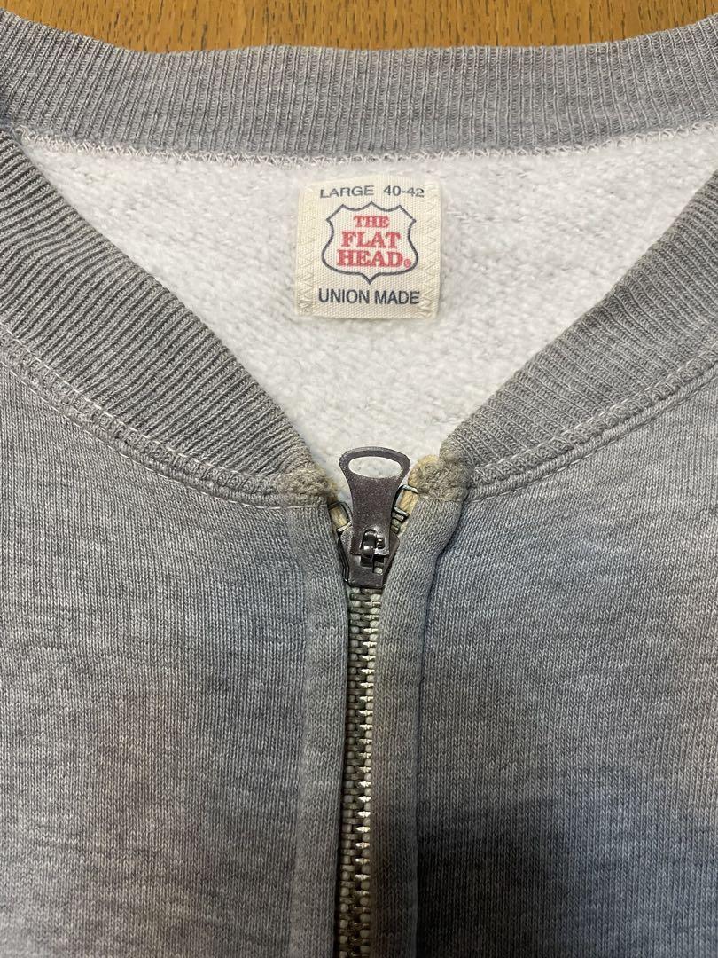 THE FLAT HEAD グレー ジップスウェット L