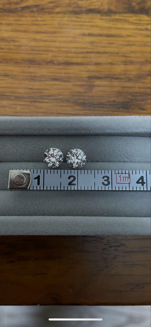 Pt900限定商品 6ミリプラチナ900 2.28ctダイヤモンドピアス ペア