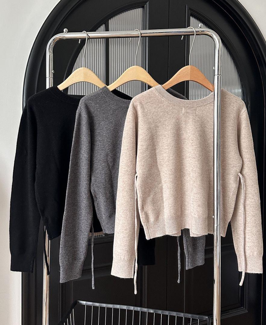 広瀬すず×CLANE W FACE CENTER SLIT KNIT TOPS