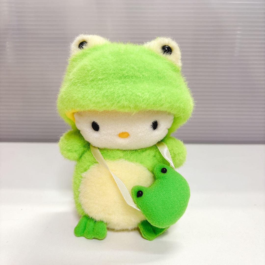 ご当地キティ　カエル　激レア ハローキティ ぬいぐるみ カエル 着ぐるみ 平成レトロ 当時物 激