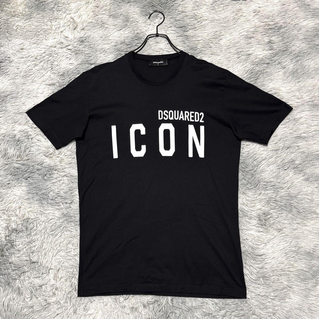 ディースクエアードDSQUARED2 ICONロゴTシャツ DSQUARED2 ディースクエアード ロゴ Tシャツ | ブラック