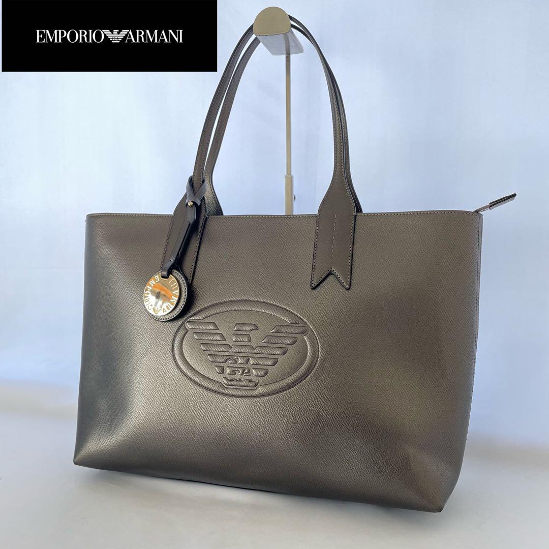 美品 EMPORIO ARMANI エンポリオアルマーニ トートバッグ ロゴ ...